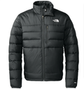 The North Face Black Chest-Pocket Stand-Collar Puffer Jacket
