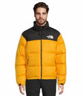 The North Face Yellow and Black Colorblock Puffer Jacket