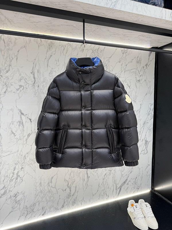 Moncler Black High-Collar Quilted Puffer Jacket