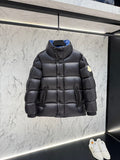 Moncler Black High-Collar Quilted Puffer Jacket