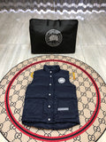 Canada Goose Puffer Vest in Navy with Stand Collar