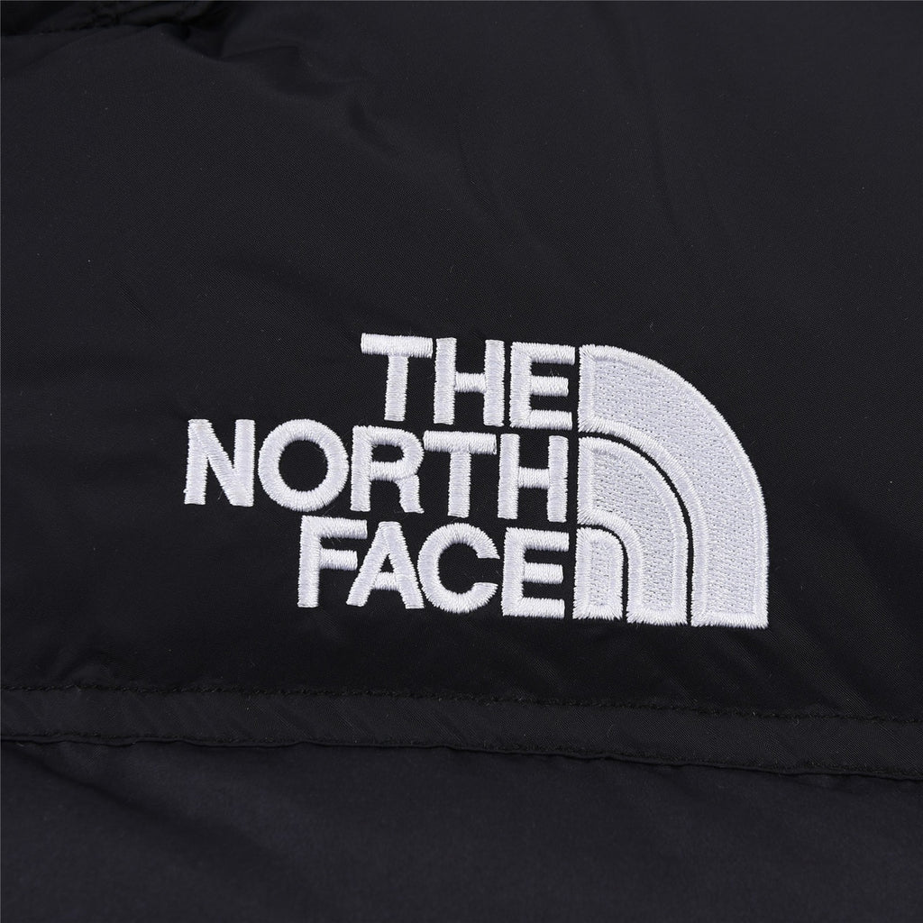 The North Face Black Cloud-Print Nuptse Puffer Jacket