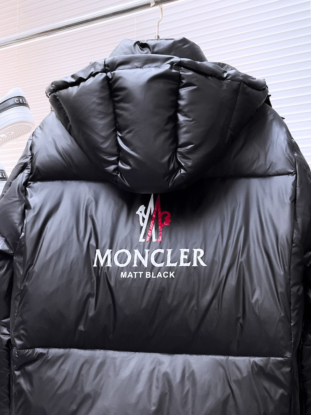 Moncler Black Logo Hooded Puffer Jacket