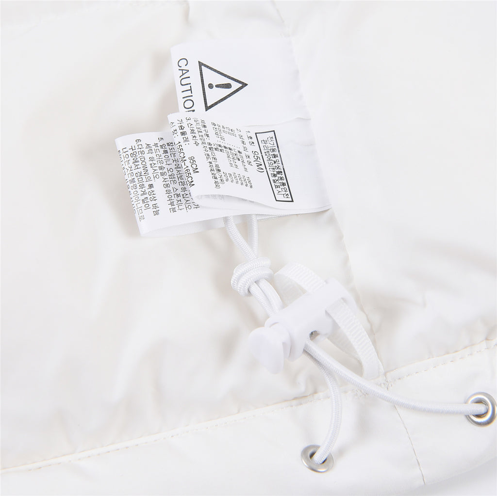 The North Face White and Gray Colorblock Nuptse Puffer Jacket
