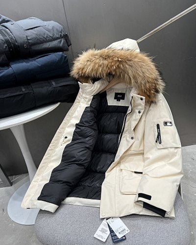 MLB Cream New York Yankees Hooded Parka