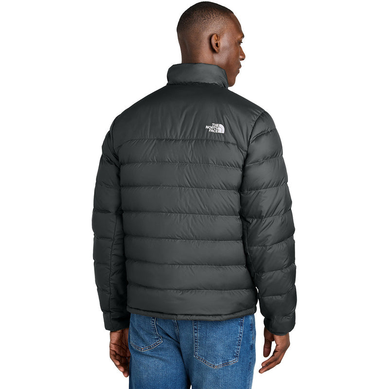 The North Face Black Chest-Pocket Stand-Collar Puffer Jacket