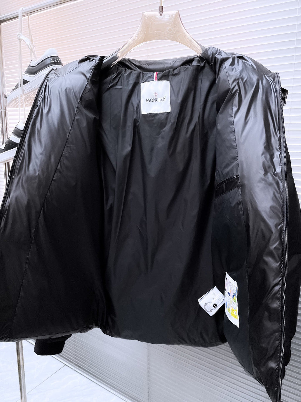Moncler Black Logo Hooded Puffer Jacket