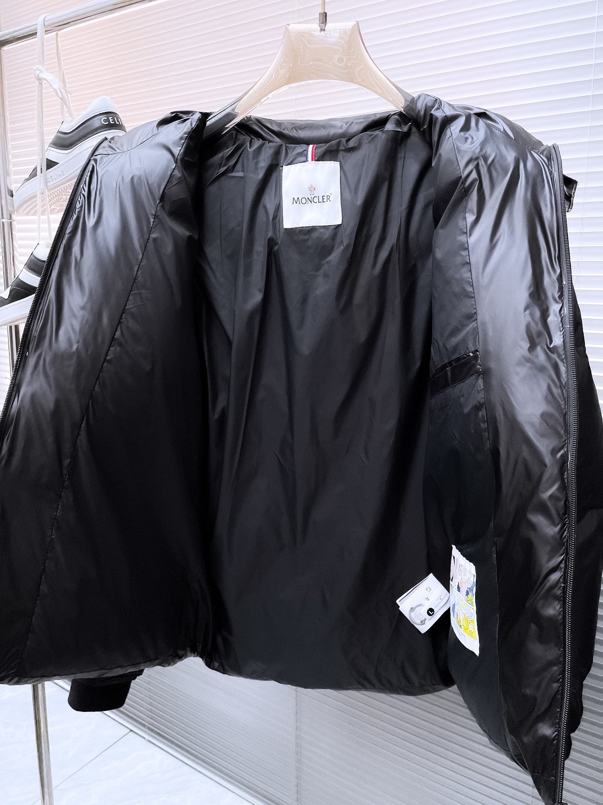 Moncler Black Logo Hooded Puffer Jacket