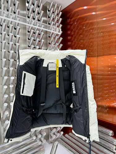 Moncler Off-White Hooded Quilted Puffer Jacket