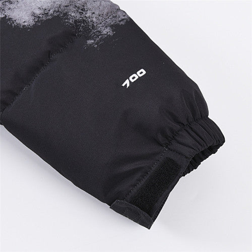 The North Face Black Cloud-Print Nuptse Puffer Jacket