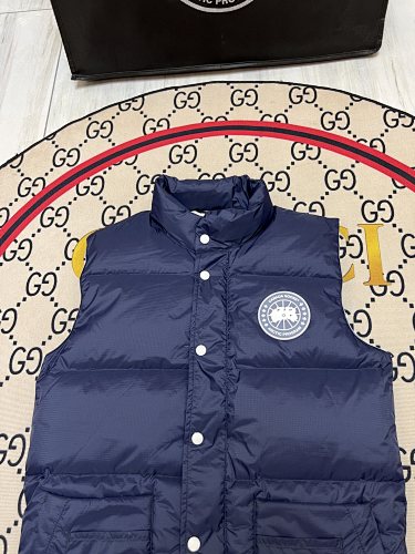 Canada Goose Puffer Vest in Navy with Stand Collar