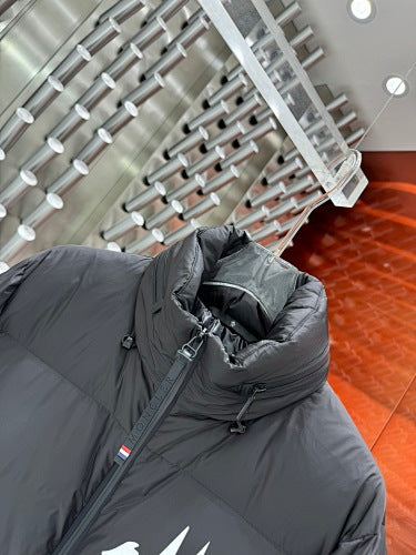 Moncler Black Graphic Stand-Collar Puffer Jacket