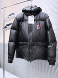 Moncler Black Logo Hooded Puffer Jacket