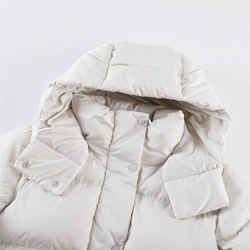lululemon Ivory Cropped Hooded Puffer Jacket
