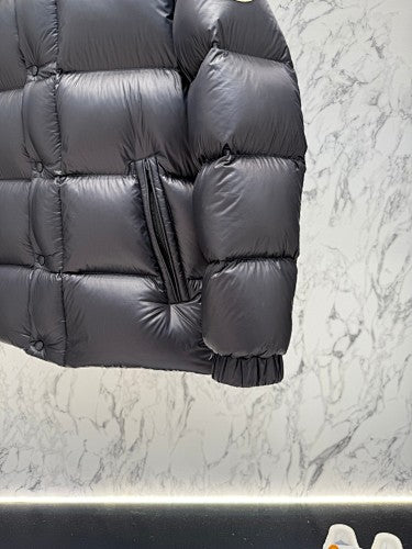 Moncler Black High-Collar Quilted Puffer Jacket