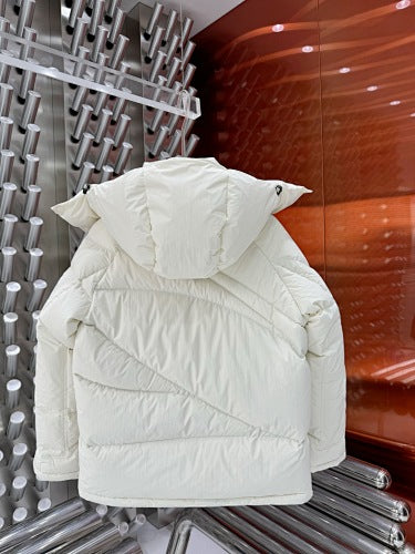 Moncler Off-White Hooded Quilted Puffer Jacket