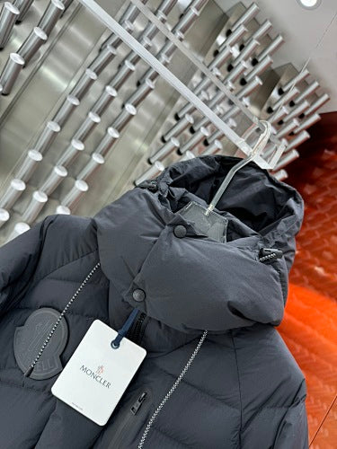 Moncler Black Hooded Quilted Puffer Jacket