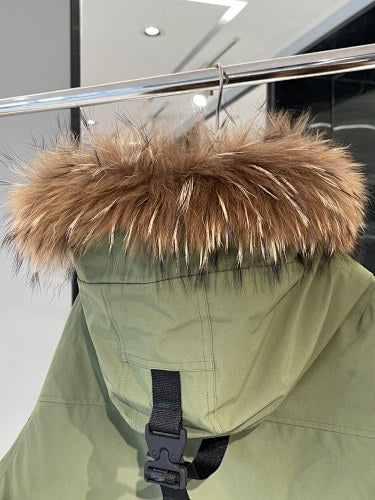 MLB Olive Green New York Yankees Hooded Parka