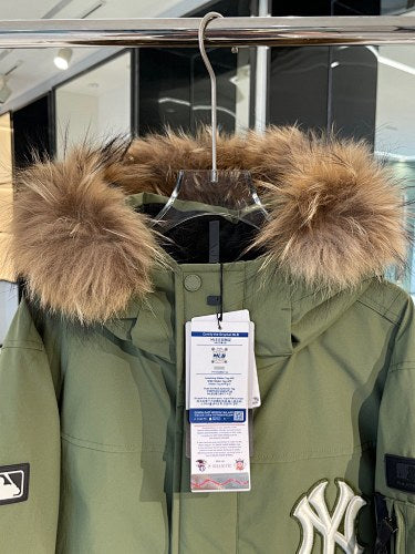 MLB Olive Green New York Yankees Hooded Parka