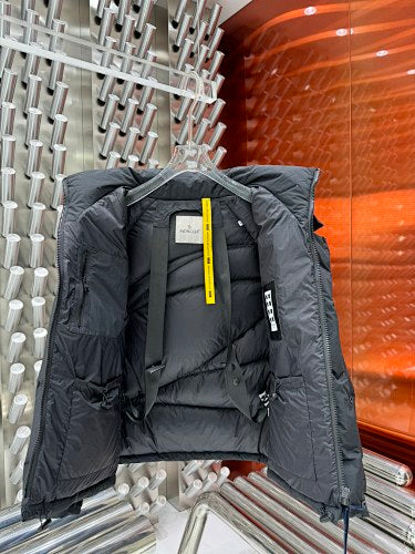 Moncler Black Hooded Quilted Puffer Jacket