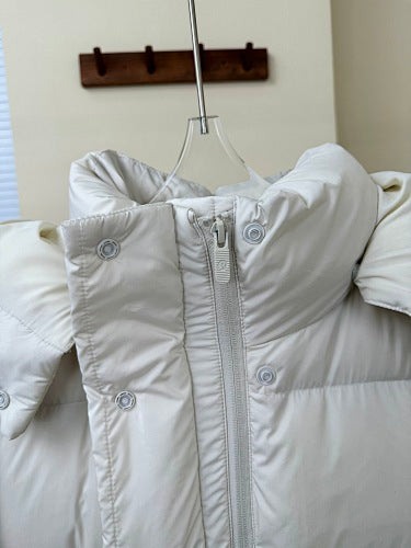 lululemon Long Hooded Puffer Coat in White