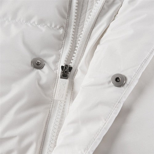 MLB White New York Yankees Stand-Collar Puffer Jacket
