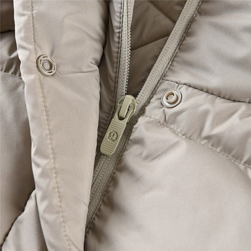 lululemon Taupe Hooded Puffer Jacket