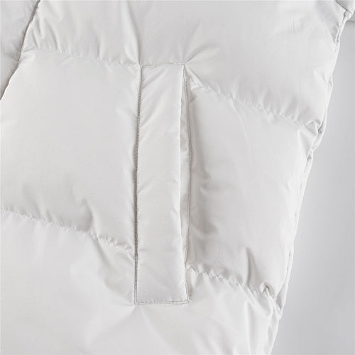 MLB White New York Yankees Stand-Collar Puffer Jacket