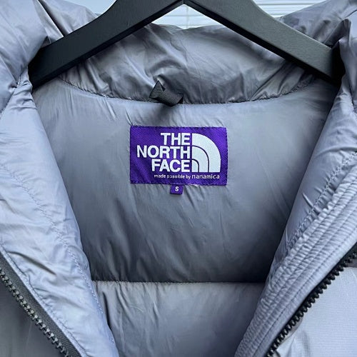 The North Face Gray Colorblock Hooded Puffer Jacket