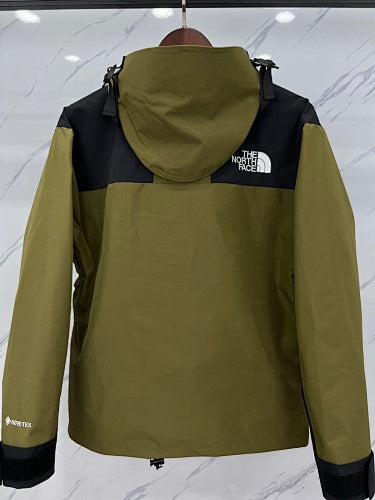 The North Face Olive and Black Colorblock Hooded Jacket