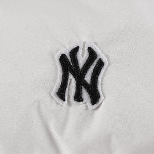MLB White New York Yankees Stand-Collar Puffer Jacket