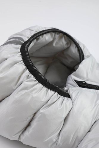 Canada Goose Light Gray Hooded Puffer Jacket