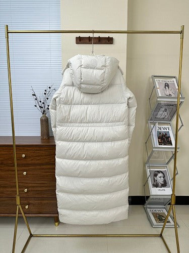 lululemon Long Hooded Puffer Coat in White