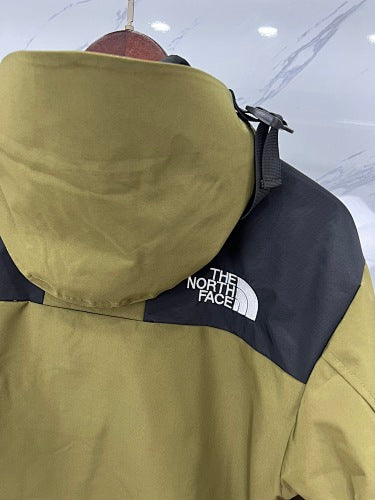 The North Face Olive and Black Colorblock Hooded Jacket