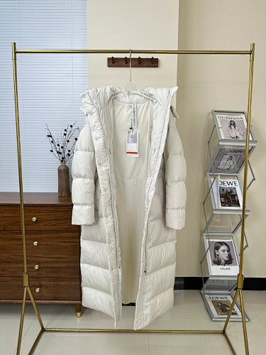 lululemon Long Hooded Puffer Coat in White