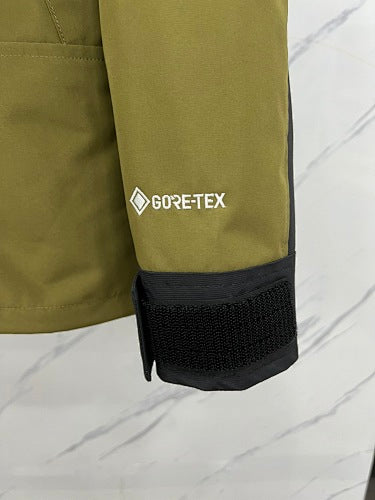 The North Face Olive and Black Colorblock Hooded Jacket