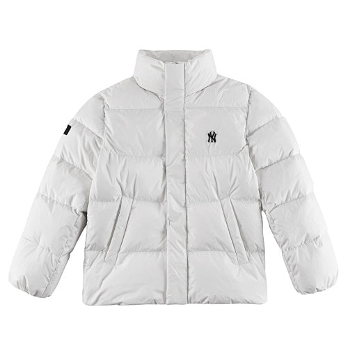 MLB White New York Yankees Stand-Collar Puffer Jacket