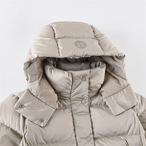lululemon Taupe Hooded Puffer Jacket