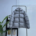The North Face Gray Colorblock Hooded Puffer Jacket