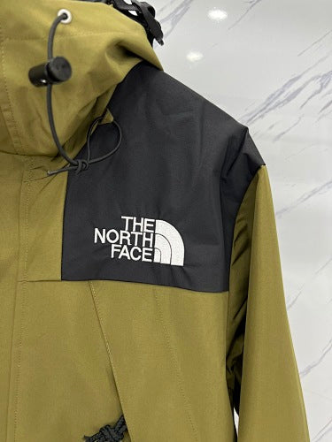 The North Face Olive and Black Colorblock Hooded Jacket