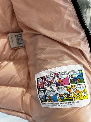 Moncler Rose Gold Glossy Hooded Puffer Jacket