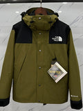 The North Face Olive and Black Colorblock Hooded Jacket