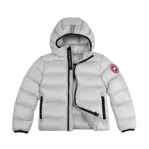 Canada Goose Light Gray Hooded Puffer Jacket