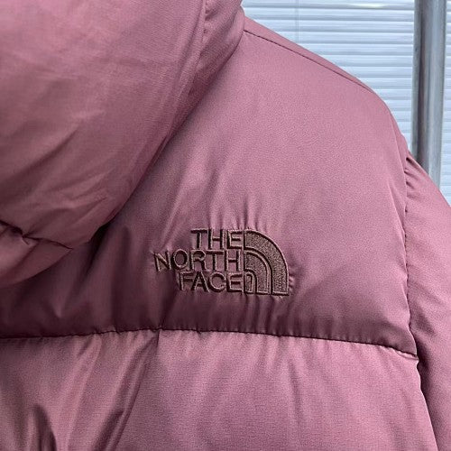 The North Face Burgundy Hooded Puffer Jacket