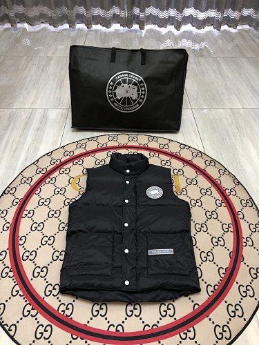 Canada Goose Puffer Vest in Black with Stand Collar