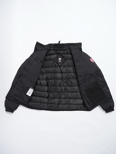 Canada Goose Puffer Jacket in Black with Stand Collar and Chest Zip Pocket