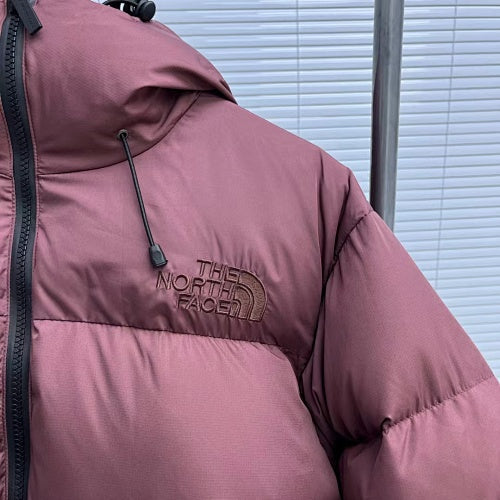 The North Face Burgundy Hooded Puffer Jacket