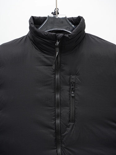 Canada Goose Puffer Jacket in Black with Stand Collar and Chest Zip Pocket