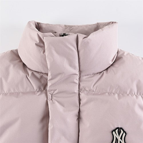MLB Blush Pink New York Yankees Stand-Collar Puffer Jacket