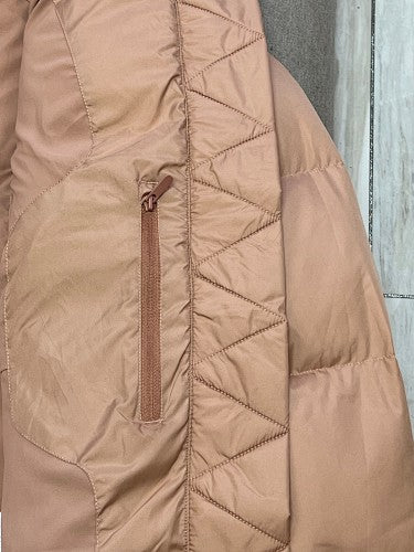 lululemon Hooded Puffer Jacket in Tan